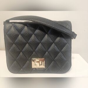 Elegant Black Quilted Leather Bag